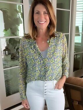 Cabi 6406 Get Together Top Spring 2023 Xsmall EUC